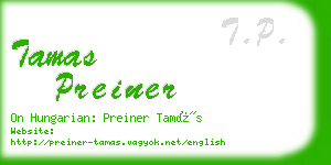tamas preiner business card